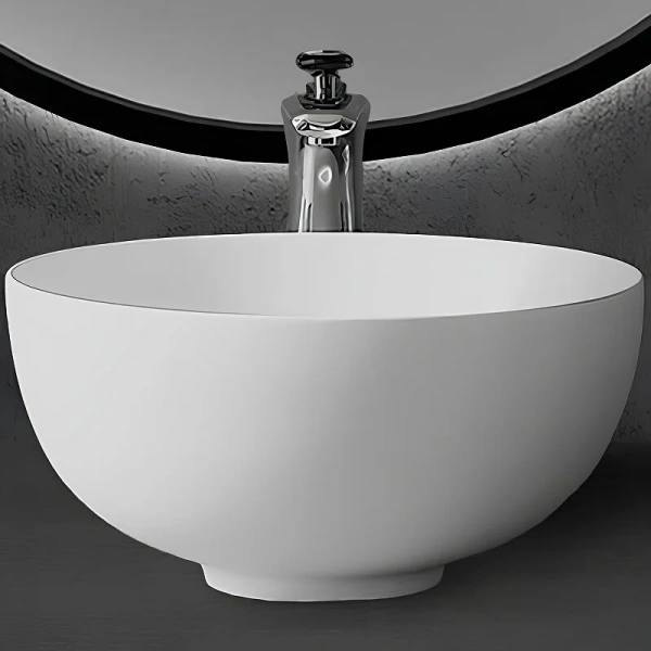 Раковина Abber Stein 40 см белая матовая - фото 1