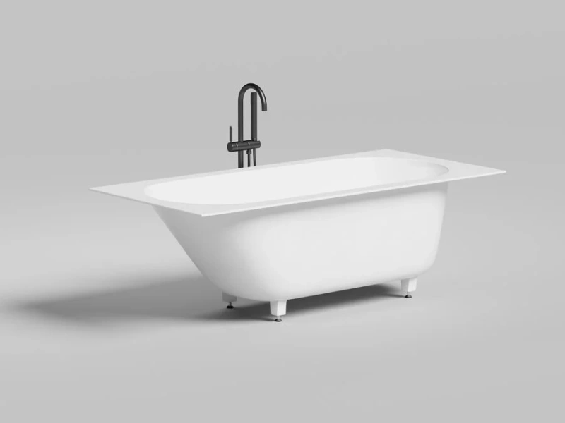 Ванна из искусственного камня Salini Ornella Kit 170x80 см белый глянцевый, современныe, hi-tech - фото 3