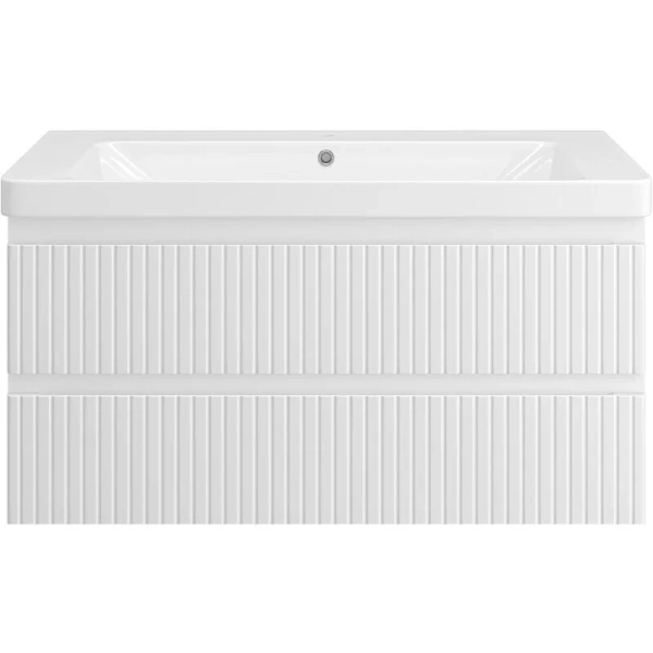 Тумба под раковину подвесная Brevita Victory 105 см белая - фото 2