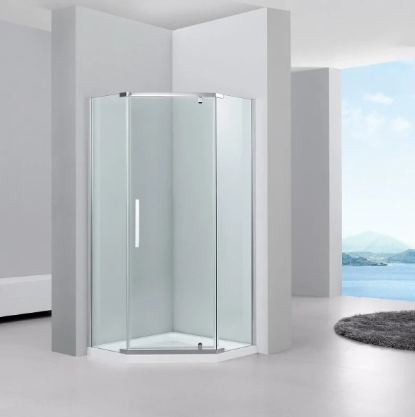 Душевой уголок Black&White Stellar Wind 100x100 см профиль хром, стекло прозрачное - фото 1