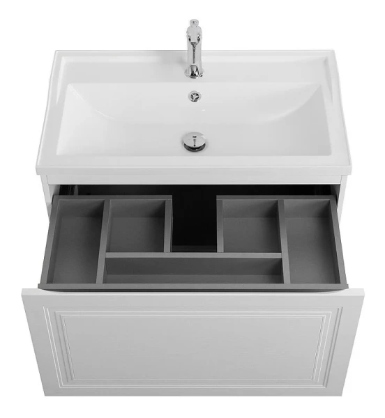 Тумба под раковину подвесная Cezares Giubileo 80 см ясень брашированный, моноблок - фото 5