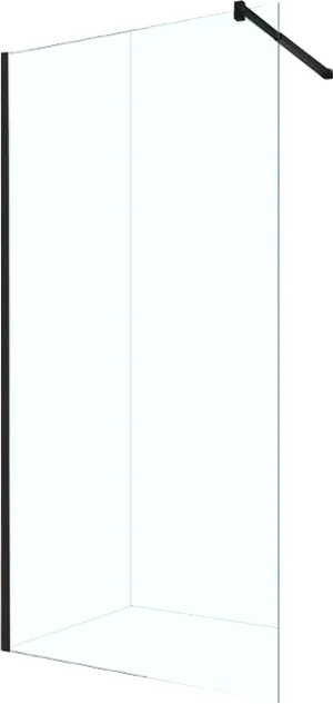 Душевая перегородка Berges Sky Black 100 см прозрачное стекло, профиль черный, 100 см - фото 4