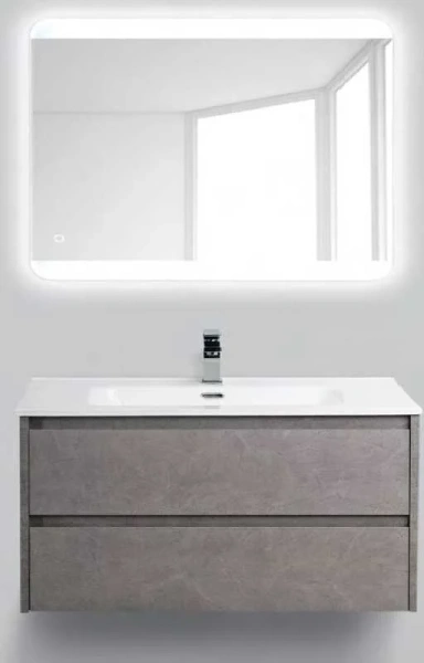 Тумба под раковину подвесная BelBagno Kraft 100 см cemento grigio, современная, hi-tech - фото 3