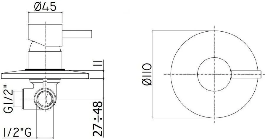 Смеситель для душа Paffoni Light LIG011 встраиваемый - фото 2