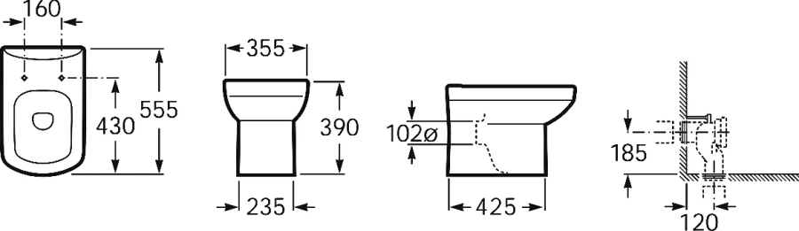 Унитаз напольный Roca Dama Senso 347517000 прямоугольный - фото 3