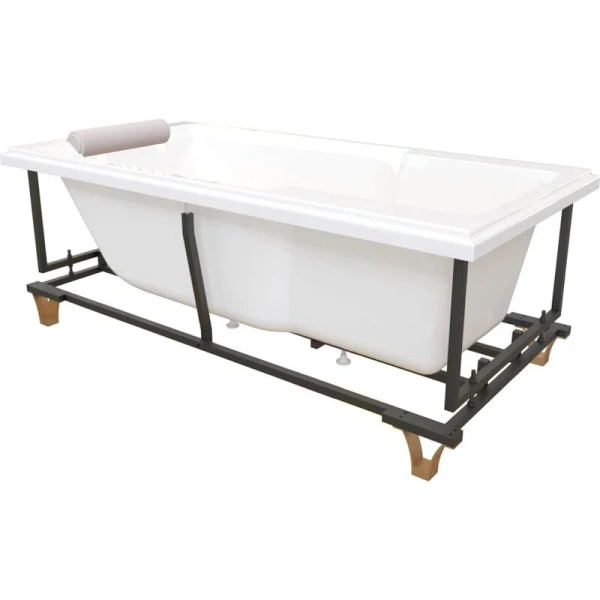 Акриловая ванна Fra Grande Русильон 4-01-4-0-1-424, 180 x 90 см, рама-подставка на декоративных ножках, комплект панелей, рама-подставка на декоративных ножках, комплект панелей, подголовник, белая/бронза, прямоугольные - фото 5