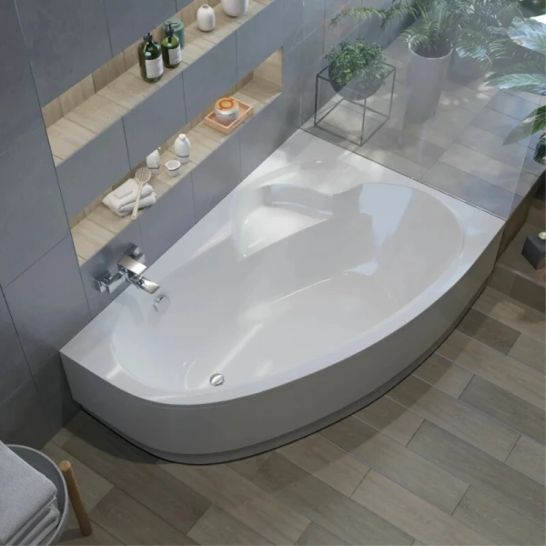 Ванна акриловая Alba Spa Katrina ВАС028030П100/ВАС029030Л100, 170 x 110 см, цвет белый, правая/левая - фото 1