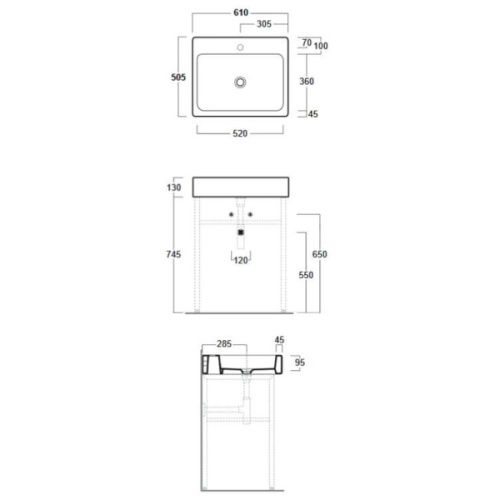 Раковина консоль Simas Frozen U 60 - фото 4