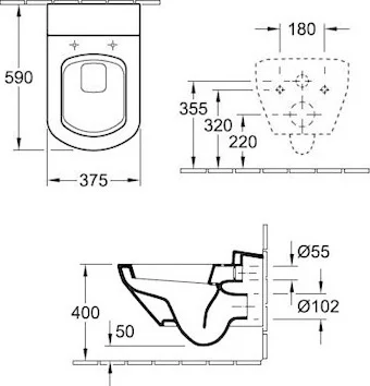 Крышка-сидение с микролифтом Villeroy & Boch Sentique дюропласт - фото 4