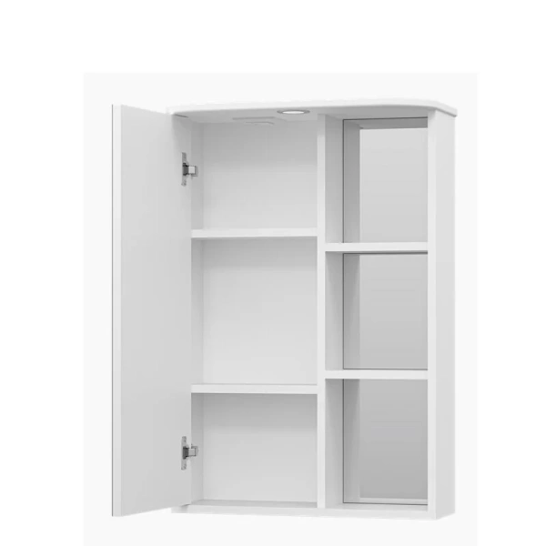 Зеркальный шкаф с подсветкой Misty Венера 55 см белый, правый, навесные - фото 5