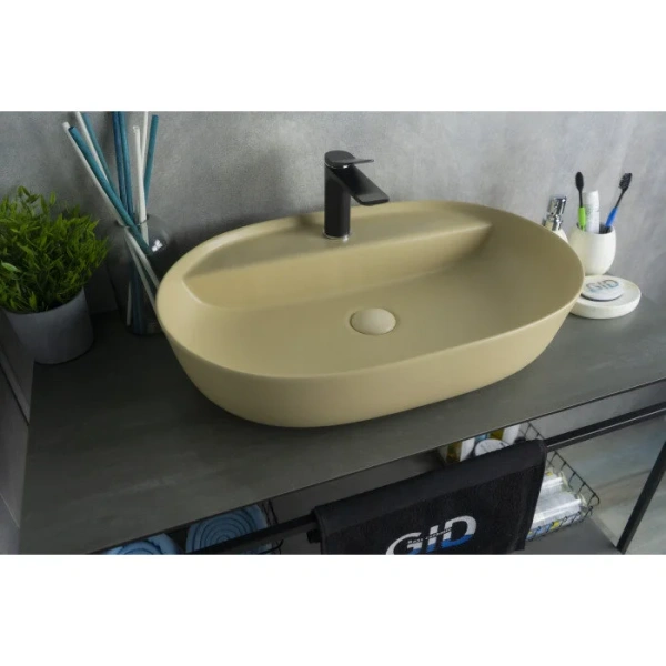 Раковина GID Lago Sr1346 61 см светло-коричневая - фото 4