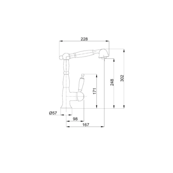 Смеситель для кухни Migliore Oxford 18 с выдвижным изливом - фото 2