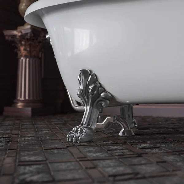 Ванна из искусственного камня Migliore Bella 170х80 см фурнитура хром - фото 3