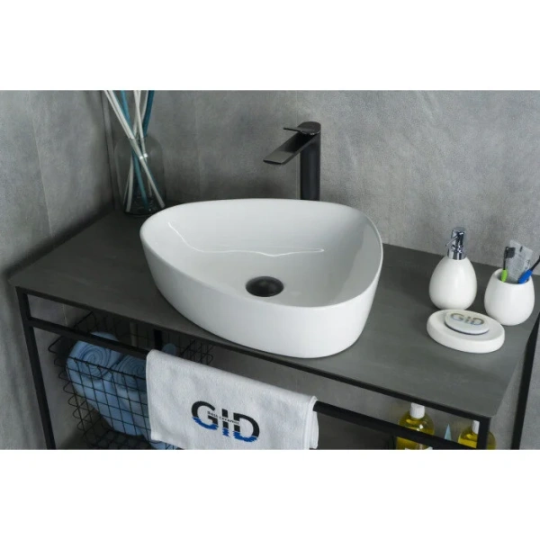 Раковина GID Creativo N9386 50 см белая - фото 4