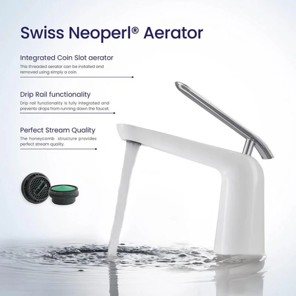 Смеситель для раковины Timo Olivia хром-белый 3261/00-16F, с 1 монтажным отверстием - фото 7