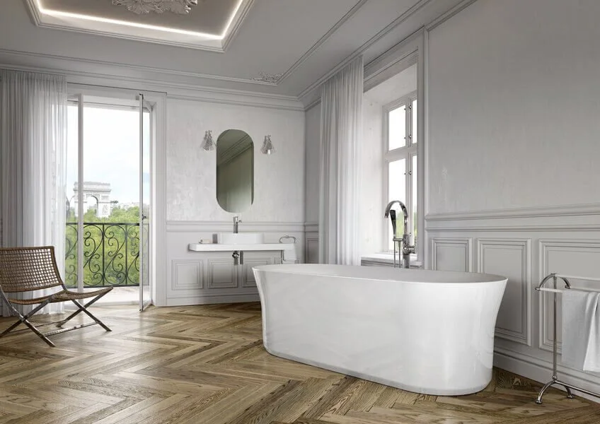 Ванна акриловая Ravak Ypsilon XC00100046, 180 x 80 см, отдельностоящая, белая, слив-перелив белый, без гидромассажа - фото 6