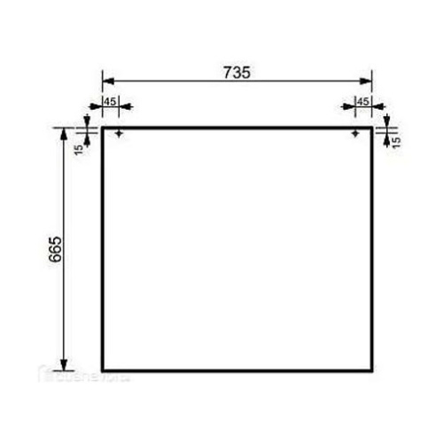 Боковая панель Эстет Грация 75 см белая матовая - фото 2