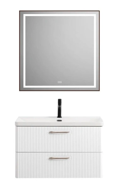 Тумба под раковину подвесная BelBagno Due 80 см Bianco Lucido, окрашенные - фото 9