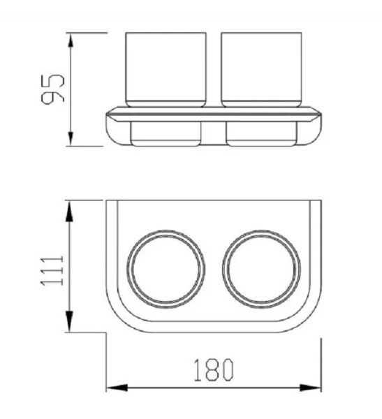 Стакан для ванной Cezares Liner хром, современные, hi-tech - фото 2