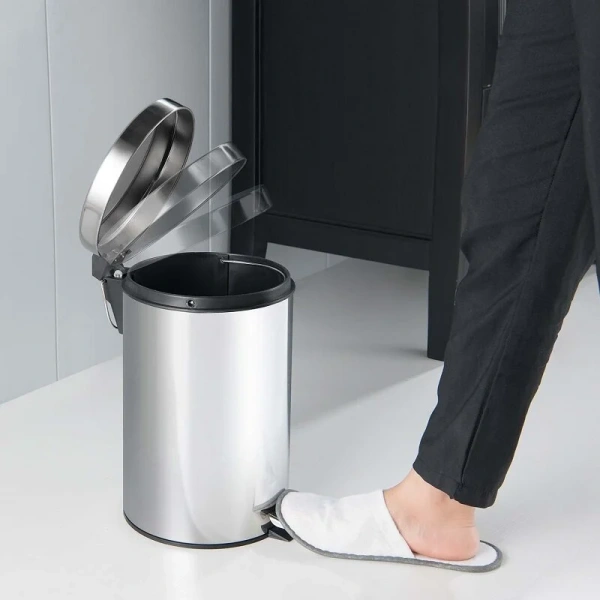 Мусорное ведро Акватек полированный хром - фото 4