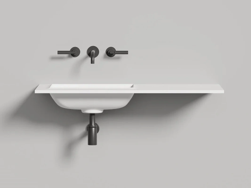 Раковина Salini Onda Edge Square 200 см белый матовый - фото 2