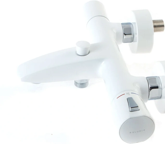 Смеситель для ванны Kludi Zenta белый/хром, белые, комбинированные - фото 4