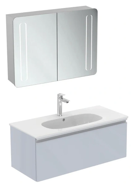 Тумба под раковину подвесная Ideal Standard Tesi 100 см светло-серая, современная, hi-tech - фото 3