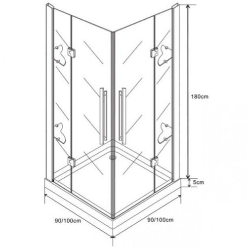 Душевой уголок Wasserfalle F-2001 (90x90) - фото 3
