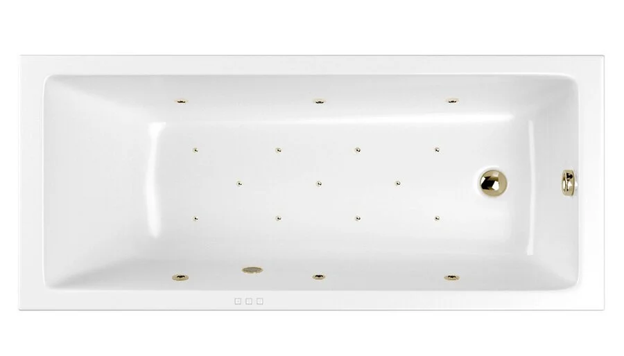 Ванна гидромассажная Whitecross Wave Relax, 180 х 80 см, увеличенная толщина акрила, усиленная армировка, белый/бронза, 0101.180080.100.RELAX.BR - фото 1