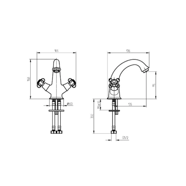 Смеситель для раковины Migliore Prestige хром, для раковины - фото 2