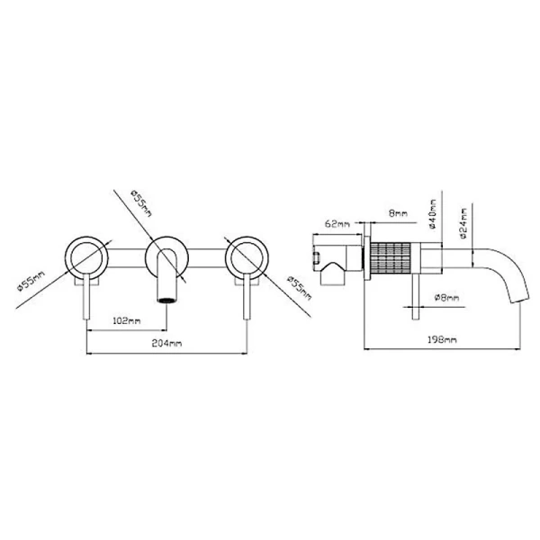 Смеситель для раковины Vincea Groove VBFW-4G1 встраиваемый - фото 2