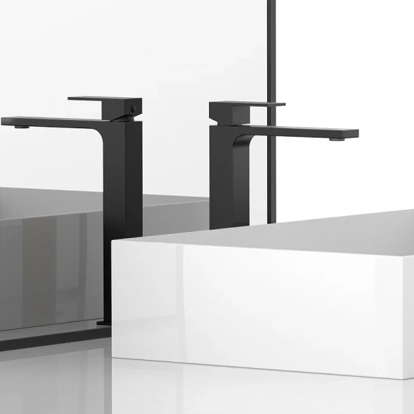 Смеситель для раковины Vincea Cube черный, современные, hi-tech - фото 3