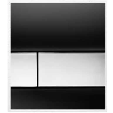 Клавиша смыва, цвет стекла чёрный, цвет кнопки хром, Tece TECEsquare Urinal 9242807 - фото 1