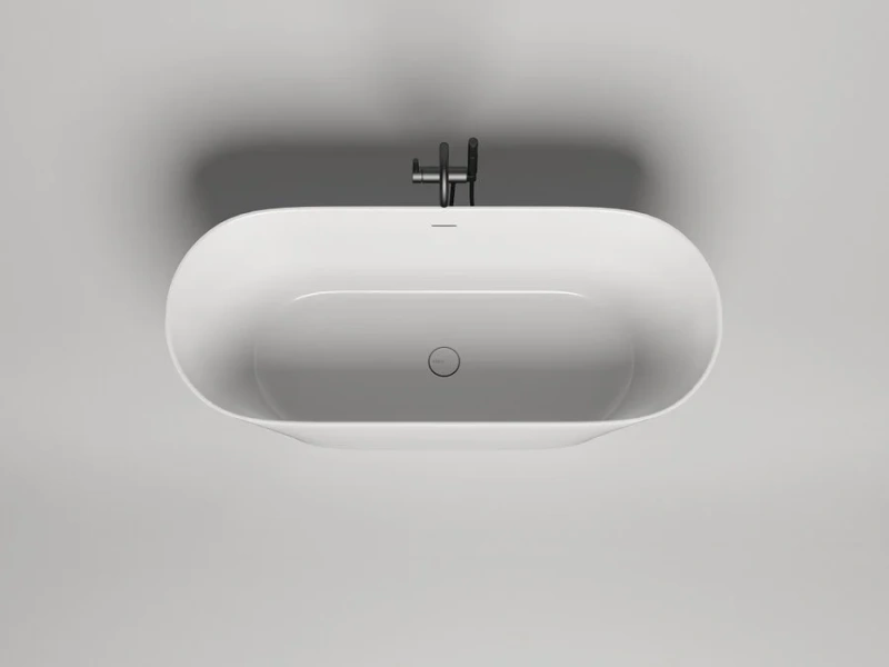 Ванна из искусственного камня Salini Mona 170x72 см белая - фото 1