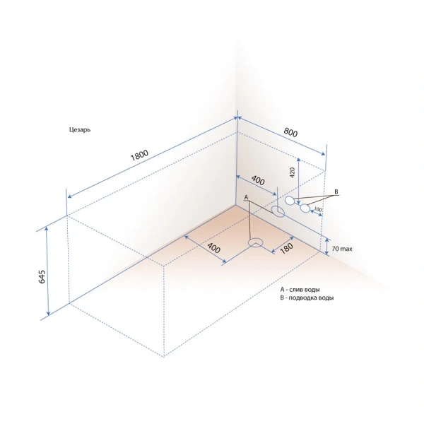 Акриловая ванна Triton Цезарь Экстра 180х80 см, прямоугольные - фото 5