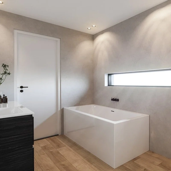 Акриловая ванна Riho Rething Cubic Fall Plug & Play, B109023005/B109022005, 190 x 90 см, наполнение через перелив, литые панели слева/справа, цвет белый, прямоугольные - фото 5