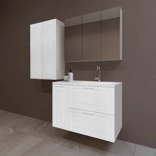 Тумба под раковину Style Line Альба 90 см правая, белая, по запросу - фото 2