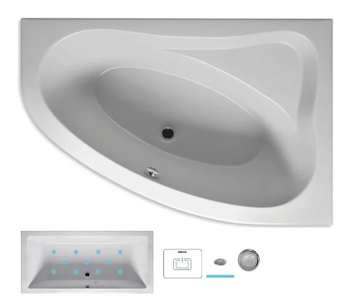 Ванна гидромассажная Riho Lyra 153 x 100 см, AIR, левая/правая - фото 1