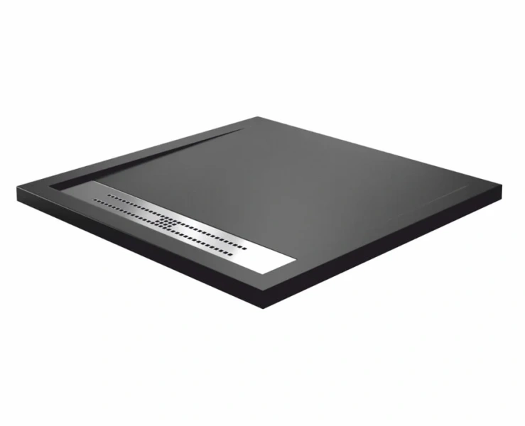 Душевой поддон WasserKRAFT Abens 90x90 см черный матовый - фото 1