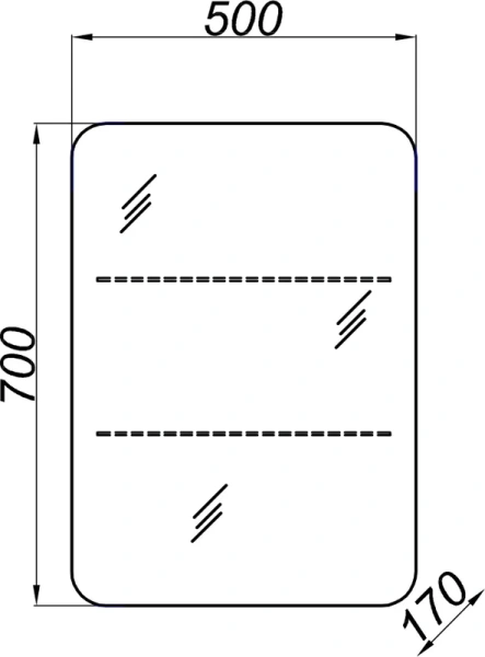 Зеркальный шкаф Aqwella Vega 50 см дуб сонома, 50 см - фото 3
