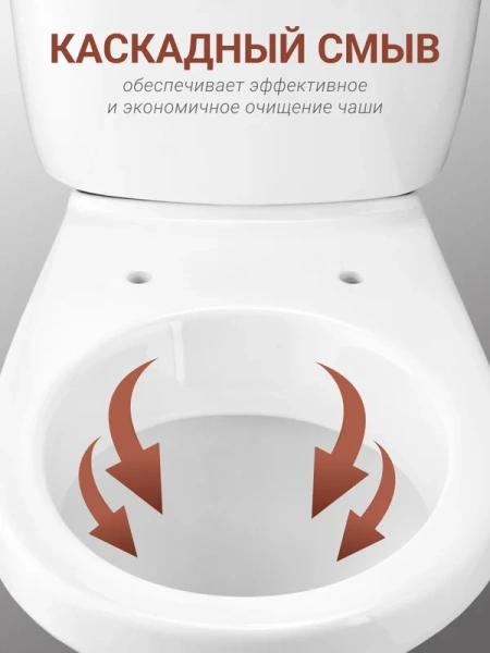 Унитаз компакт Santek Анимо белый, недорогие, сиденье с микролифтом , компакт, низкие - фото 5