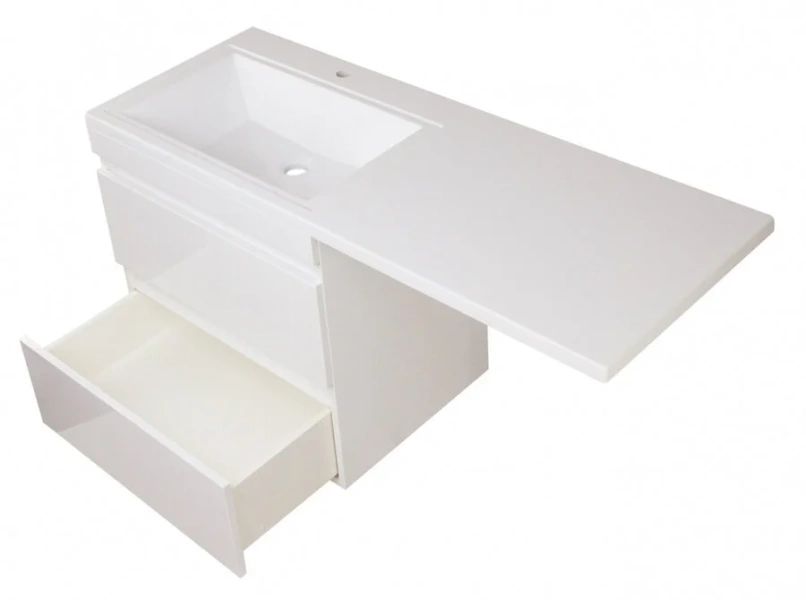 Тумба под раковину подвесная Style Line Даллас 68 см белая, окрашенные - фото 9