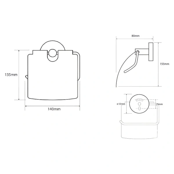 Бумагодержатель Bemeta Omega хром - фото 2