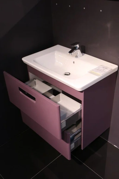 Тумба под раковину подвесная Roca The Gap 70 см фиолетовая, окрашенные - фото 9