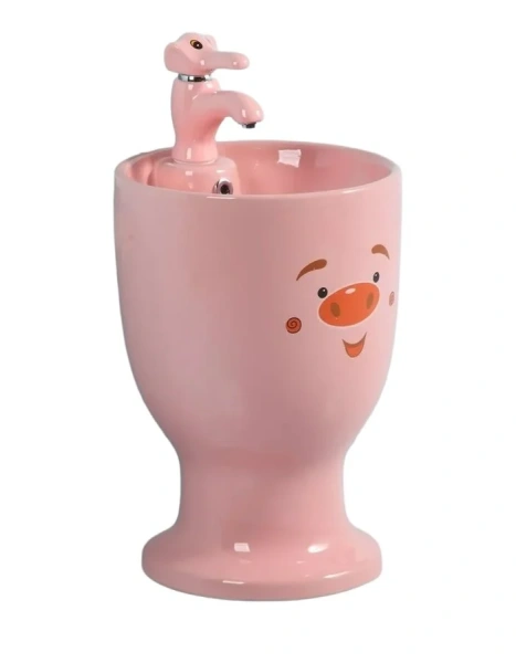 Раковина напольная GID Aventura Nb193-PK 37 см розовая - фото 1