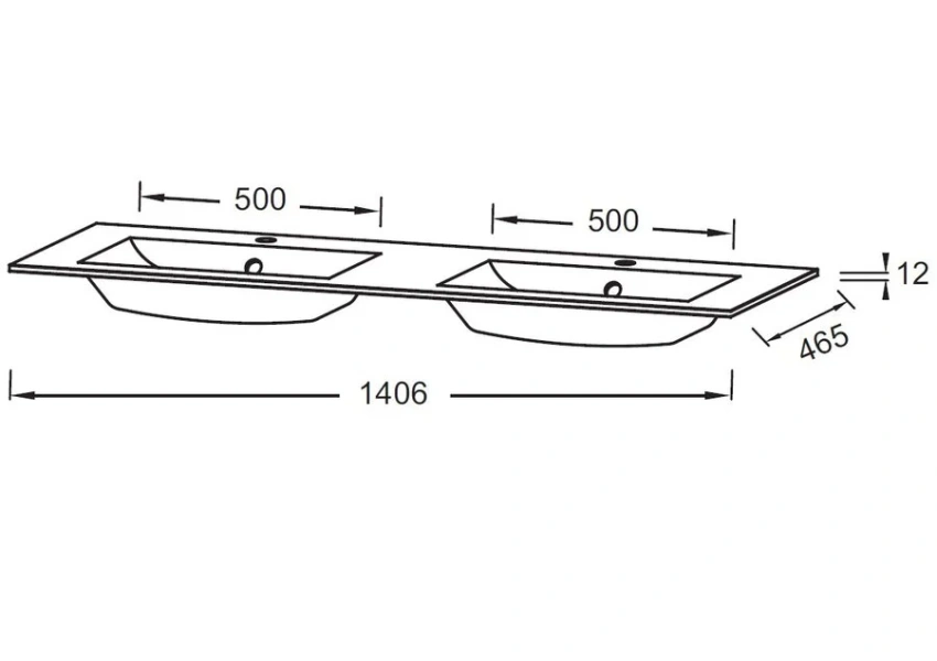 Раковина мебельная Jacob Delafon Sherwood 140 см матовый базальт, стеклянная, современные, hi-tech - фото 2