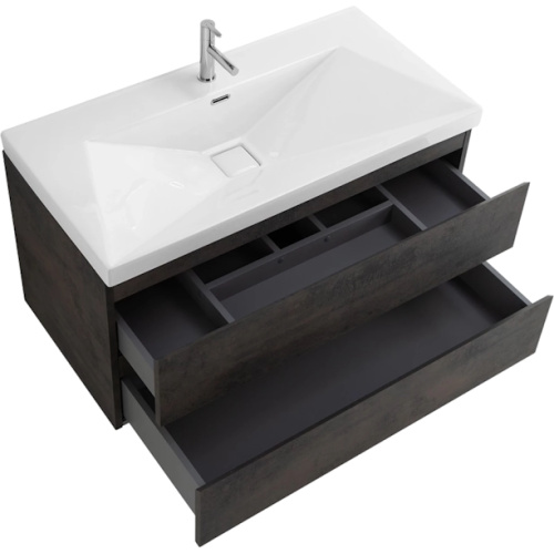 Тумба под раковину подвесная Cezares Molveno 100 см ossido, моноблок - фото 5