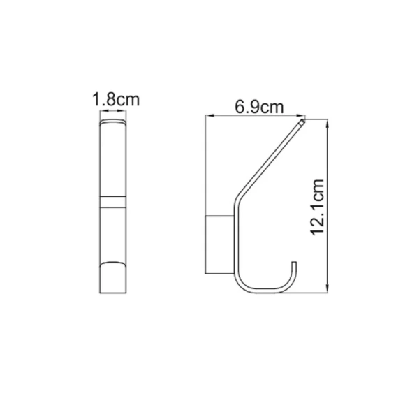 Крючок для ванной WasserKRAFT Sauer глянцевое золото - фото 3
