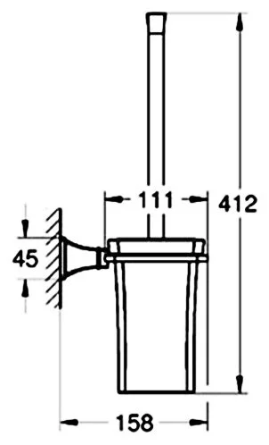 Ёршик для ванной, хром, Grohe Grandera 40632000, нет в наличии index_1 - фото 4