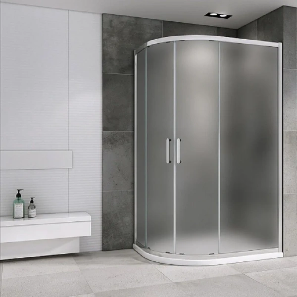 Душевой уголок Abber Schwarzer Diamant 110x80 см стекло матовое, недорогие, стеклянные, угловые, без поддона - фото 5